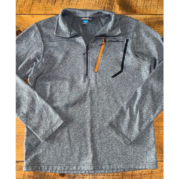 Mens Eddie Bauer First Ascent Long Sleeve 1/4 Zip Gray Pullover Sweatshirt Small - Picture 2 of 8